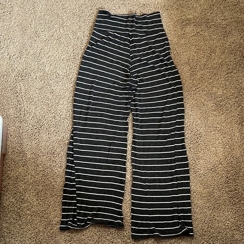 Striped grey and white pants